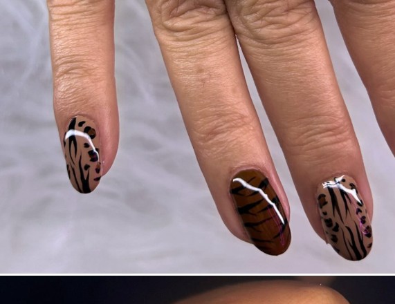 Animal print leopardo miniatura en tonos tierra